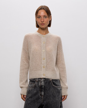 Brunello Cucinelli Бежевый кардиган с люрексом MBG775506