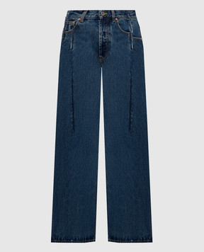 Vetements Синие джинсы с логотип патч MH27DJ085BL