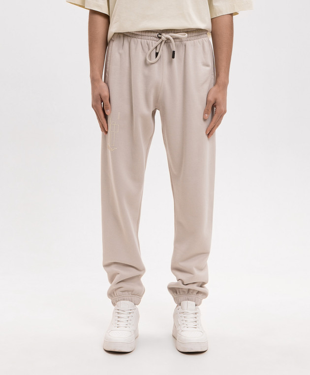 Off-White Бежеві джогери Double Arrow 44MCH057S26F002 зображення 3