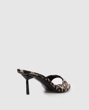 Le Silla Бежевые мюли BELLA в анималистичный принт 6625E060BXPPSAT