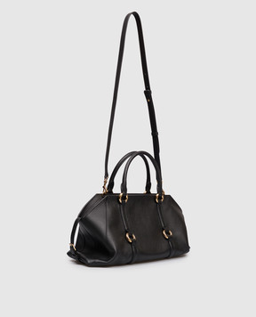 Alexander McQueen Чорна шкіряна сумка Farringdon Maxi 8456441VDEB