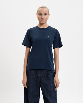 Max Mara Weekend Синяя футболка WKDVENACO с вышивкой эмблемы WKDVENACO