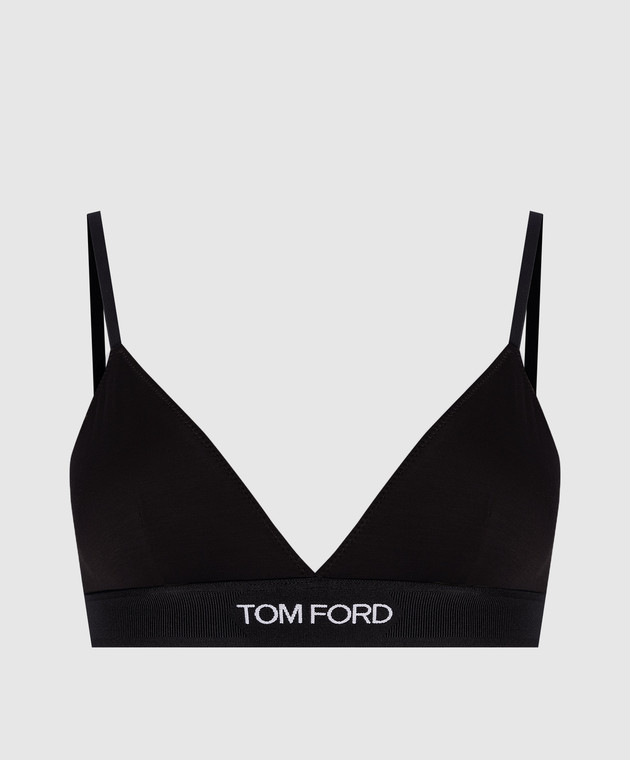 Tom Ford Чорний бралет з візерунком логотипа BRJ009JEX011