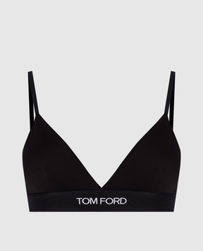 Tom Ford Чорний бралет з візерунком логотипа BRJ009JEX011
