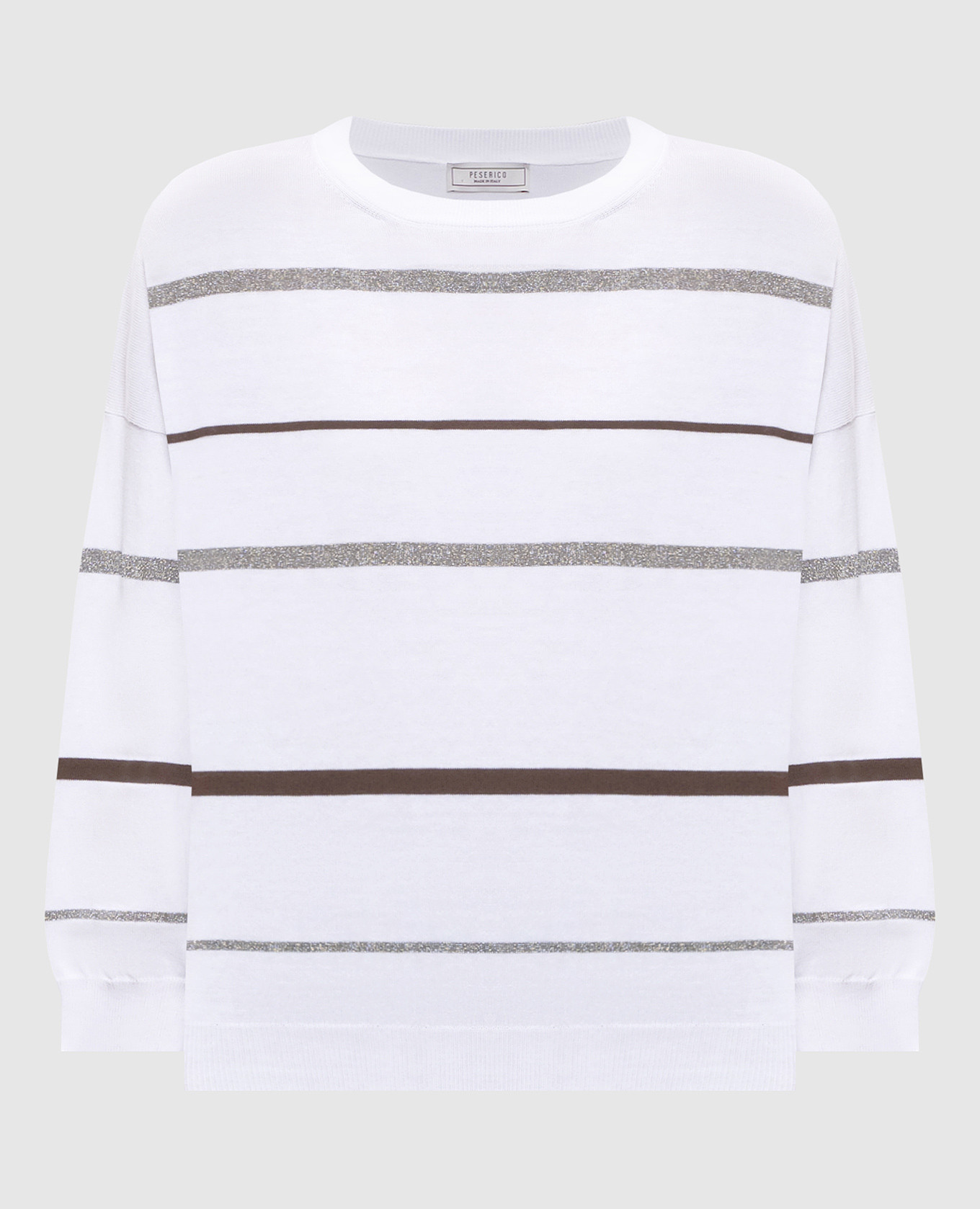 

Белый джемпер в полоску, Джемпера