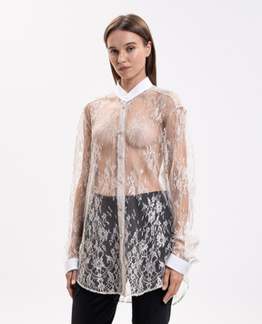 Tom Ford Блуза кольору айворі з мережива CA3398FAX1884