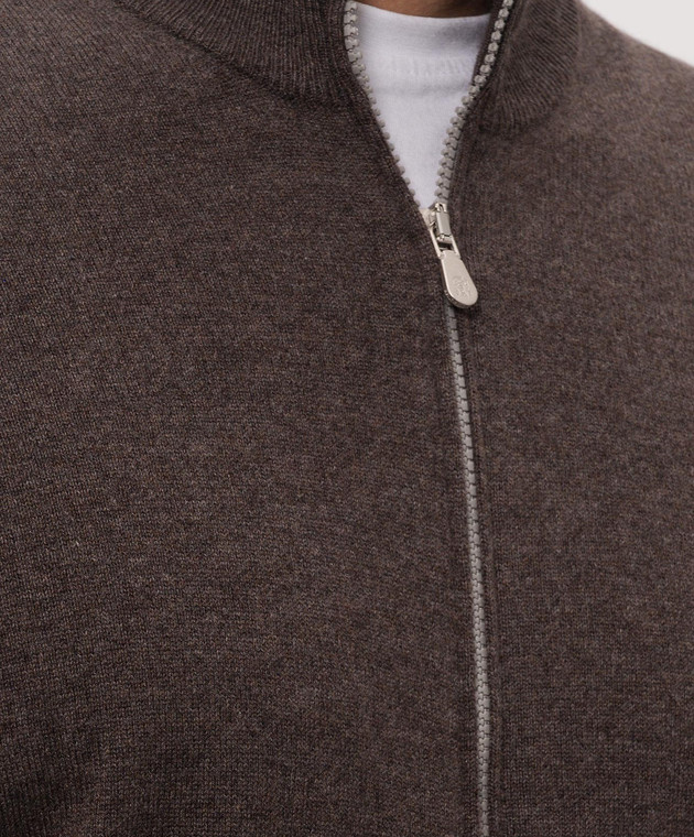 Brunello Cucinelli Кардиган коричневого цвета из кашемира M2200106 изображение 5