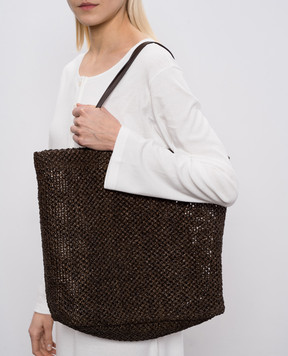 The Row Коричнева плетена сумка Barn з рафії W2074WL6