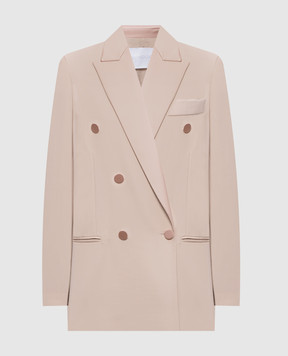 Dondup Рожевий двобортний жакет з вовною DJ745WFH188DXXXC