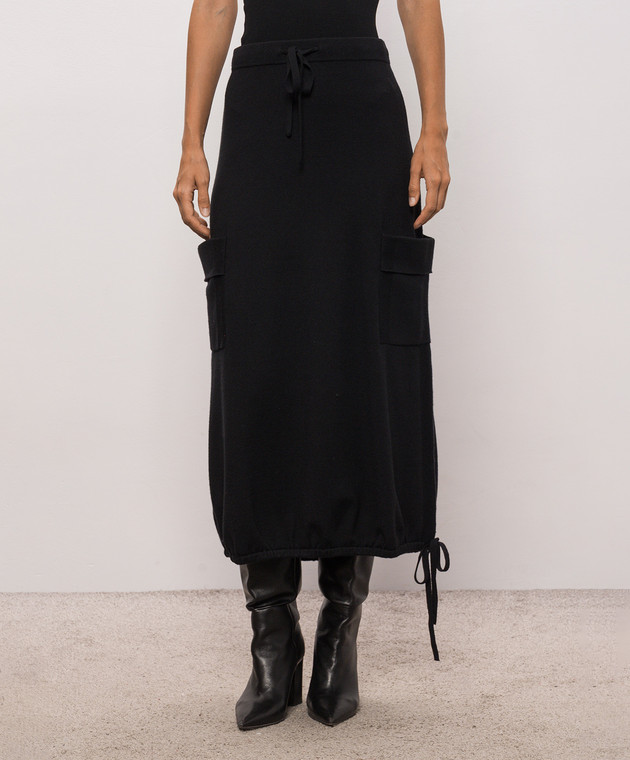 Twinset Черная юбка 262LI3NDD изображение 3