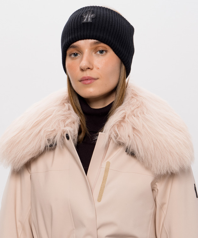 Moncler Grenoble Чорна пов'язка з вовни L20983B00002M1131 зображення 2