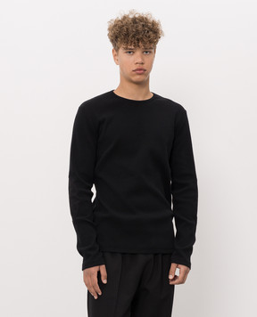 Maison Margiela MM6 Черный лонгслив с шерстью SH0NH0025M20122