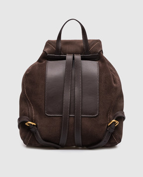 Gianni Chiarini Коричневий замшевий рюкзак Violette з патчем логотипа ZN12237CMPL