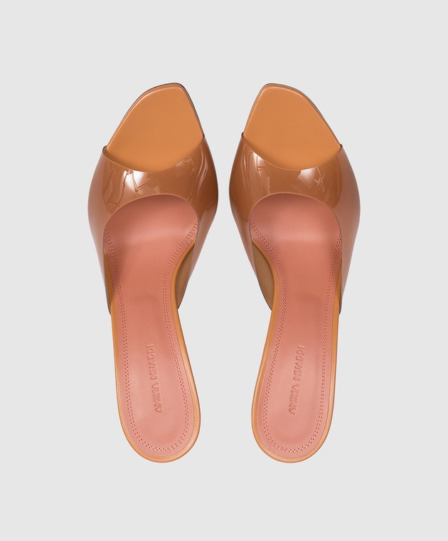 Amina Muaddi Коричневые мюли Alexa 16S366066ALE изображение 4