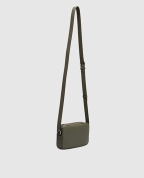 Valentino Шкіряна сумка кросс-боди кольору хакі VLogo 9Y2P0AW7UAG