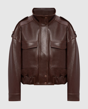 Babe Pay Pls Шкіряна коричнева куртка 2605ASTON