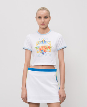 Casablanca Біла футболка Tennis Landscape WSS26JTS01003