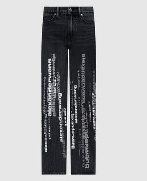 Alexander Wang Серые джинсы с логотипом 4DC4254880