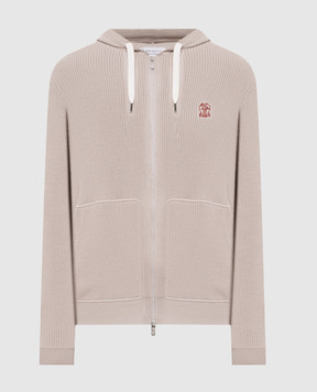 Brunello Cucinelli Бежева спортивна куртка з емблемою M29200416G