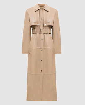 Max Mara Sportmax Бежевый кожаный тренч SPASTE SPSPASTE