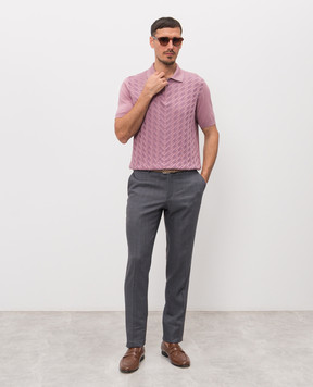 Stefano Ricci Сірі штани з вовни і льону M1T0220000LW001Q