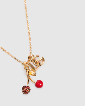 Dolce&Gabbana Золотистий ланцюжок з підвісками WNP6C1W1111