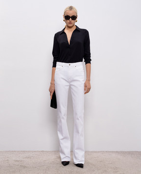 Tom Ford Белые джинсы клеш с патчем логотипа PAD115DEX242