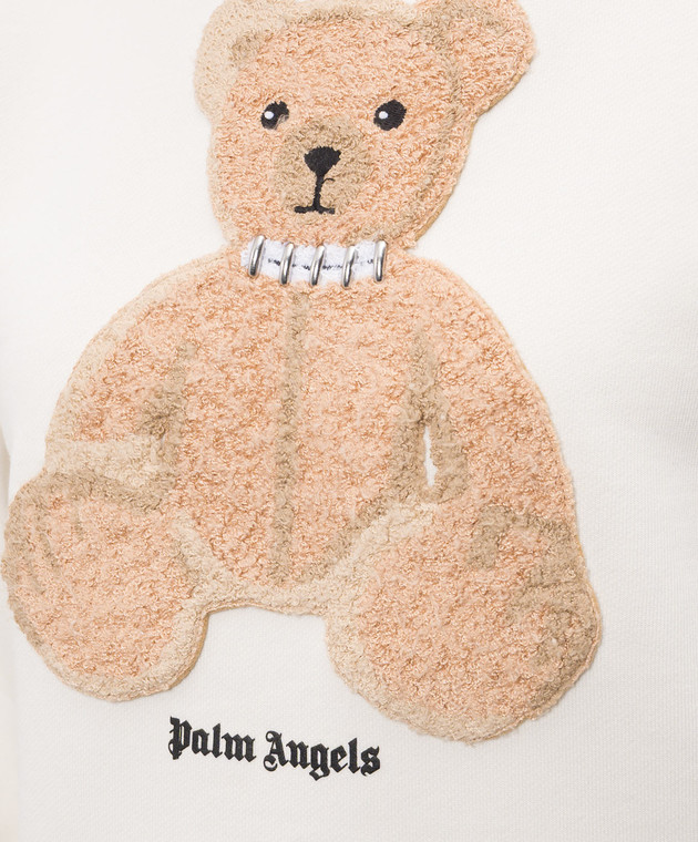 Palm Angels Світшот Bear кольору айворі PWBA016S26FLE006 зображення 5