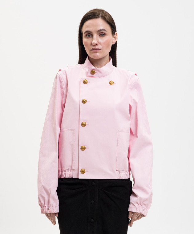 Valentino Рожева двобортна куртка 8V0CJM10BDK зображення 3