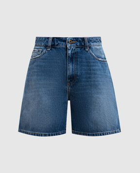 Solotre Синие джинсовые шорты с эффектом потертости M1AB0142