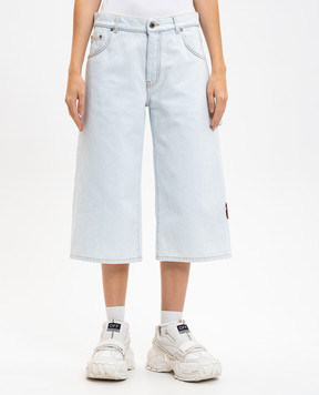 Off-White Блакитні джинсові кюлоти 2YA06CF25DEN001