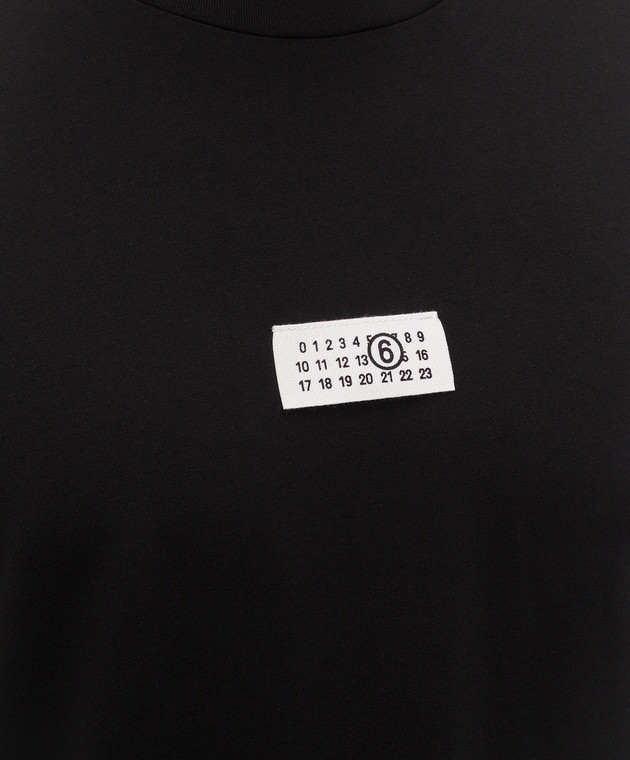 Maison Margiela MM6 Чорна футболка з нашивкою SH0GC0071M20258 зображення 5