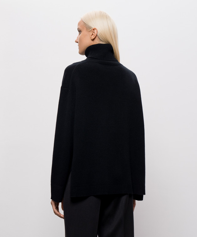 Allude Чорний светр з вовни та кашеміру з розрізами 26517105 зображення 4