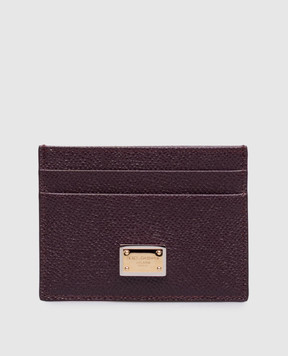 Dolce&Gabbana Фиолетовый кожаный картхолдер Dauphine BI0330A1001