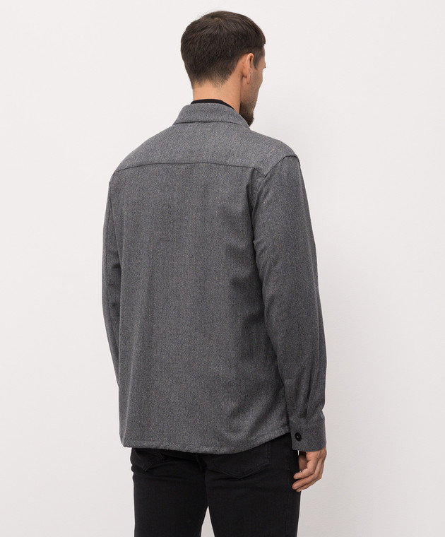 Canali Сіра сорочка з вовни AR0347231019 зображення 4