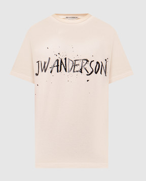JW Anderson Бежевая футболка с логотипом JT0307PG1936