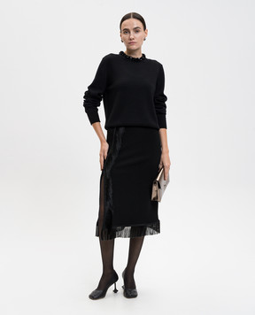 Jil Sander Чорний светр з вовни з паєтками J03GP0183J14819