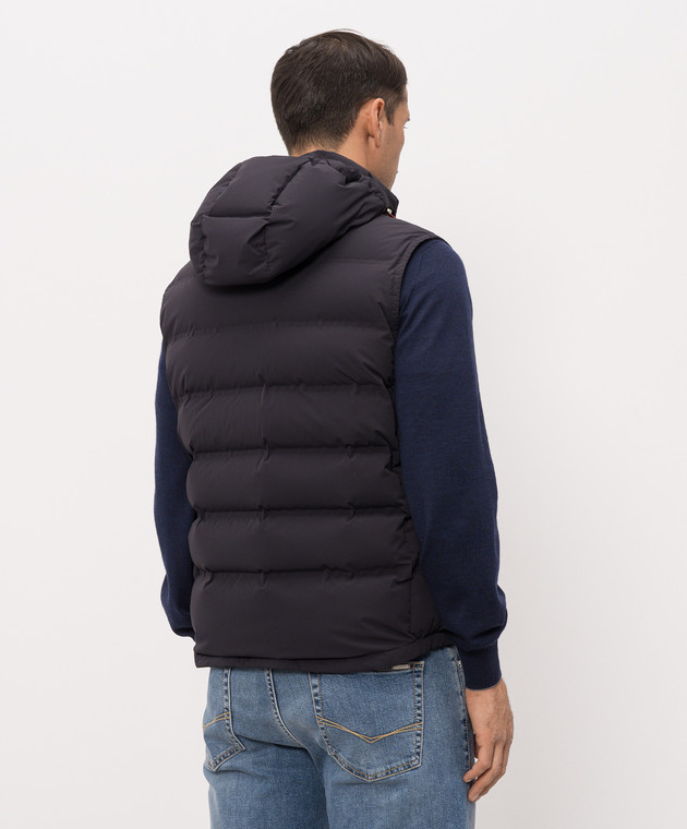 Brunello Cucinelli Синій пуховий жилет MM4911995 зображення 4