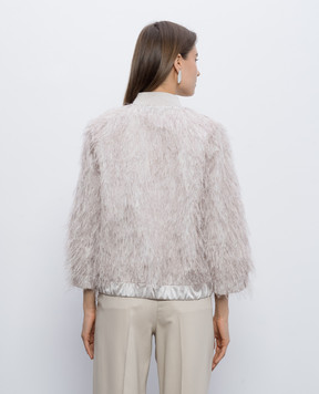 Peserico Бежевая куртка с бахромой E2107104740