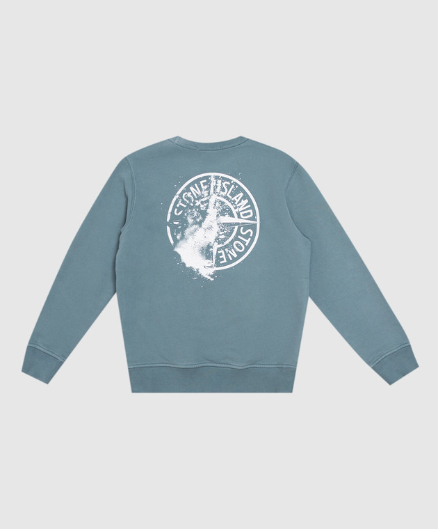 Stone Island Дитячий синій світшот з принтом L2S166100014S051414 зображення 2