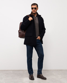 Loro Piana Коричневе поло Jacaranda з вовни і шовку FAP5941