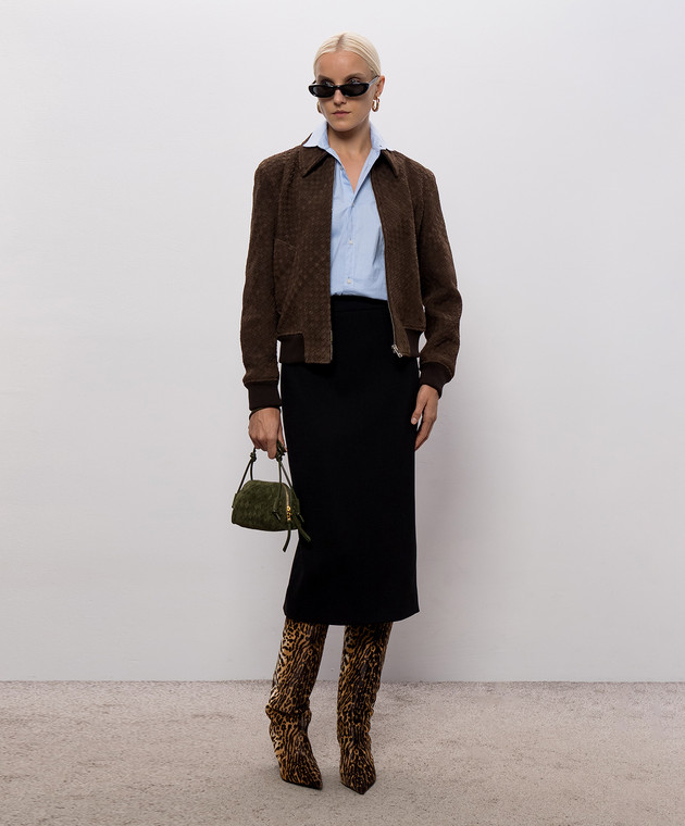 Bottega Veneta Коричнева замшева куртка 875155V6QU0 зображення 2
