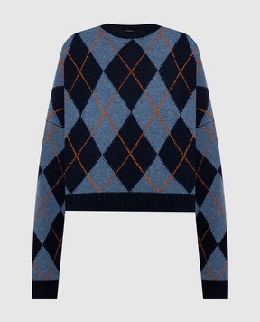 Twinset Синий джемпер в геометрический узор 262TT3274