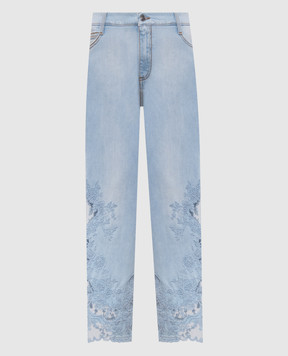 Ermanno Scervino Блакитні джинси з мереживом D487P300APTQW