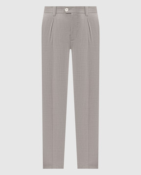 Brunello Cucinelli Серые брюки из шерсти MH2443030F