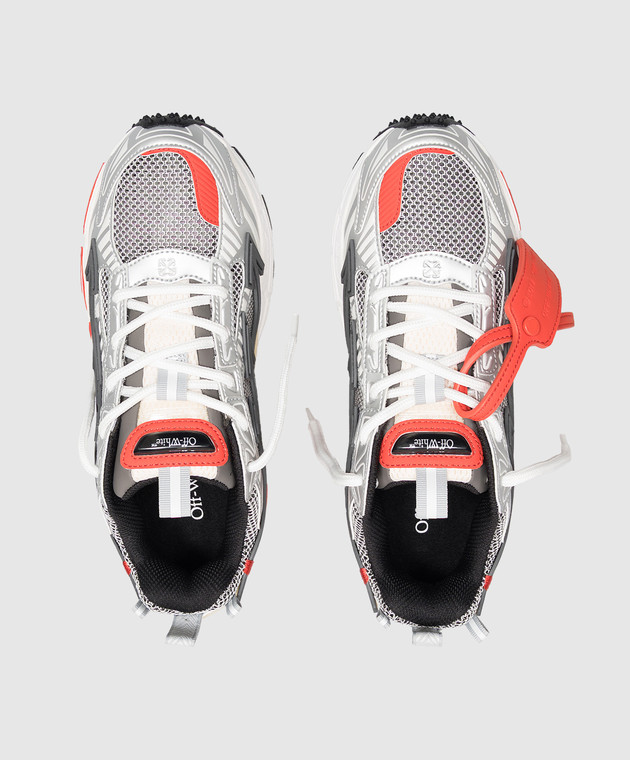 Off-White Сірі кросівки Be Right Back з фактурним логотипом OF05748609 зображення 4