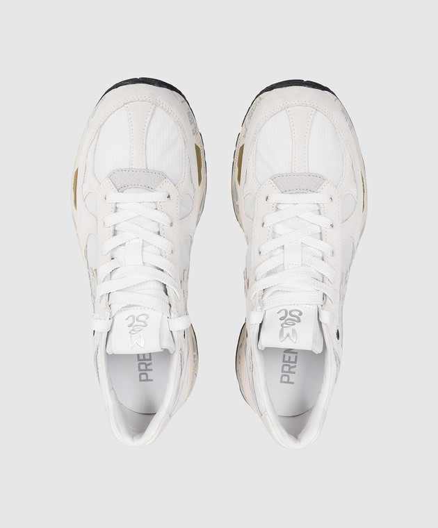 Premiata Белые комбинированные кроссовки Mased с логотипом MASED7823 изображение 4