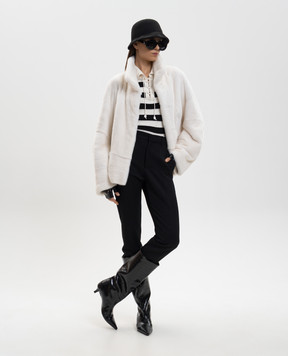 Ermanno Scervino Белый топ в полоску D485L332IFD