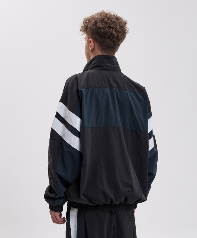 Vetements Чорна спортивна куртка з вишивкою логотипа MH27TJ107B зображення 4