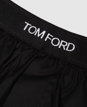 Tom Ford Черные трусы-боксеры с узором логотипа T4LE91950